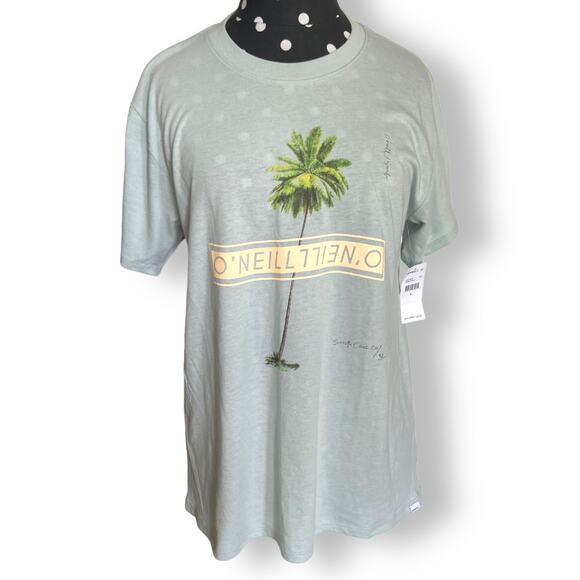 O'Neill Womens Tee Shirt‎ TShirt T Size Small Green Desert Palm Tree NEW - Picture 5 of 9